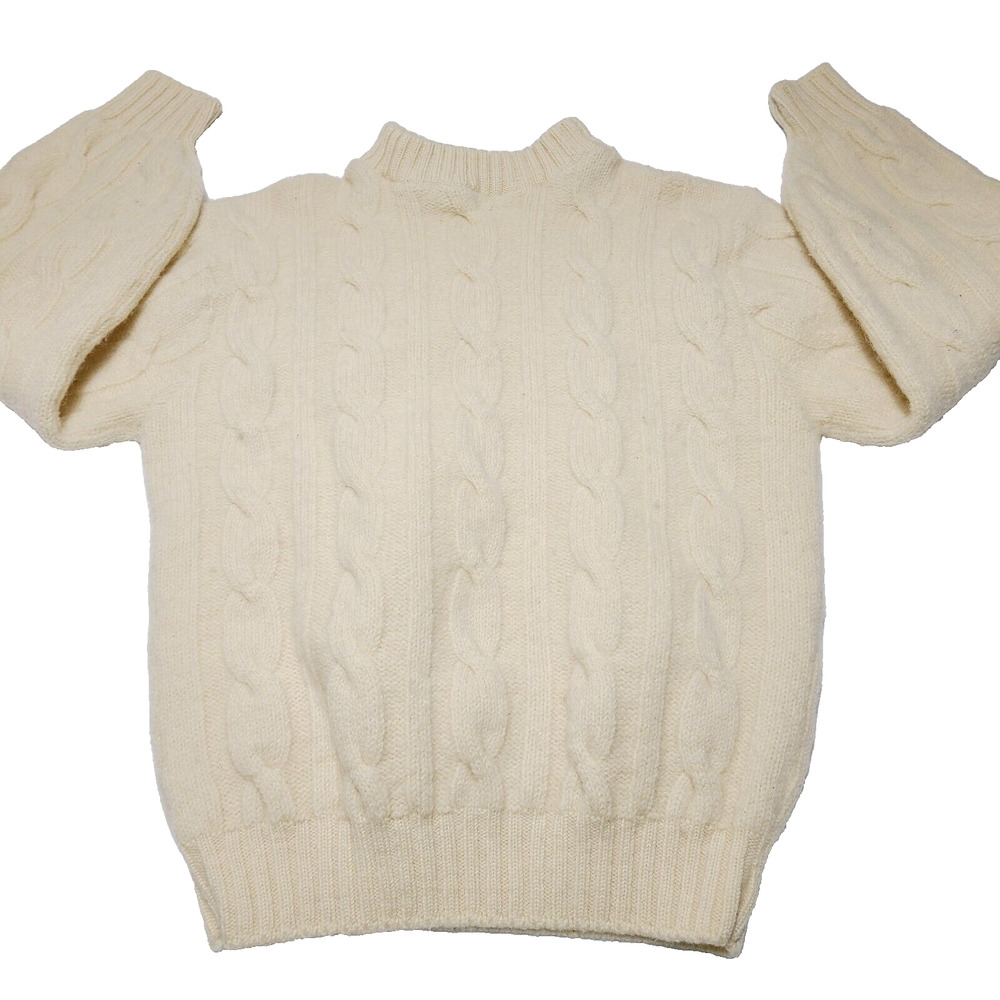 Vintage Forum Sportswear Worstead Wool Sweater Women's Size Medium Cable Knitted